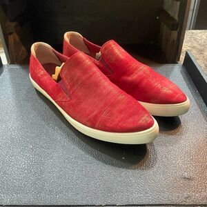 Mark nason red slip on sz 8.5 womens holiday